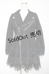 ALGONQUINS / ライダースジャケットワンピース F 黒 Y-25-11-01-119-AL-OP-SZ-ZY