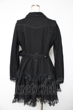 画像2: ALGONQUINS / ライダースジャケットワンピース F 黒 Y-25-11-01-119-AL-OP-SZ-ZY