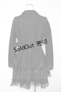 画像2: ALGONQUINS / ライダースジャケットワンピース F 黒 Y-25-11-01-119-AL-OP-SZ-ZY