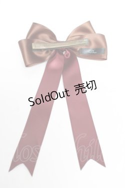 画像2: 【SALE】LOTUS ribbon / リボンクリップ  ブラウン×ワイン Y-25-11-01-018-EL-AC-SZ-ZT487-F004