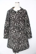 Emily Temple cute / レオパードジャガードコート  ブラウン Y-25-11-01-125-ET-CO-SZ-ZY