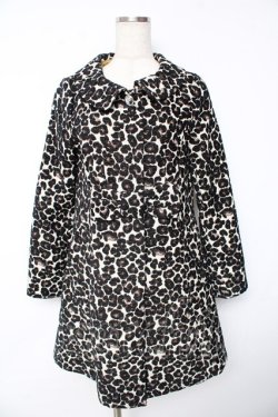 画像1: Emily Temple cute / レオパードジャガードコート  ブラウン Y-25-11-01-125-ET-CO-SZ-ZY