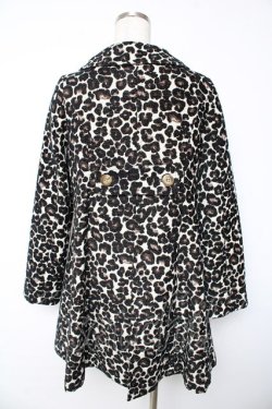 画像2: Emily Temple cute / レオパードジャガードコート  ブラウン Y-25-11-01-125-ET-CO-SZ-ZY