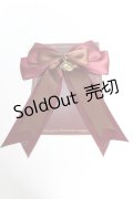 【SALE】LOTUS ribbon / リボンブローチ  ブラウン×ワイン Y-25-11-01-019-EL-AC-SZ-ZT487-F004