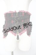 Ozz Croce / バラ刺繍コルセット  黒×赤 Y-25-11-01-130-OO-TO-SZ-ZI