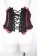 画像2: Ozz Croce / バラ刺繍コルセット  黒×赤 Y-25-11-01-130-OO-TO-SZ-ZY (2)