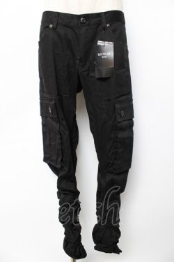 画像1: BPN FOR MEN / ギャザーパンツ M 黒 Y-25-11-01-133-GO-PA-SZ-ZY