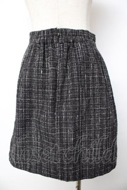 画像2: Ank Rouge / フロントビジューツイードミニスカート M 黒 Y-25-11-01-135-CA-SK-SZ-ZY