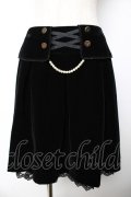 axes femme / ベロアスカート  黒 Y-25-11-01-140-AX-SK-SZ-ZY