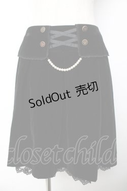 画像1: axes femme / ベロアスカート  黒 Y-25-11-01-140-AX-SK-SZ-ZY