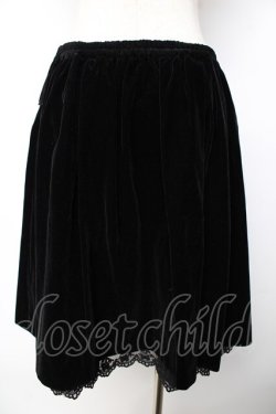 画像2: axes femme / ベロアスカート  黒 Y-25-11-01-140-AX-SK-SZ-ZY