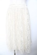 axes femme / 総レースプリーツスカート  生成り Y-25-11-01-141-AX-SK-SZ-ZY