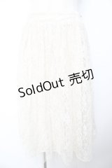axes femme / 総レースプリーツスカート  生成り Y-25-11-01-141-AX-SK-SZ-ZY