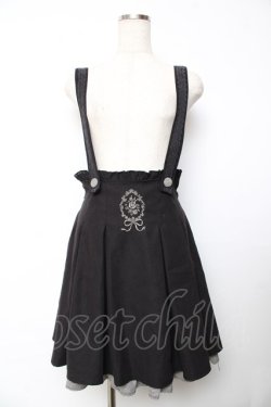 画像1: axes femme POETIQUE / サスペンダースカート M 黒 Y-25-11-01-144-AX-SK-SZ-ZY