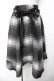 画像1: axes femme / シャギーチェックイレヘムスカート  紺 Y-25-11-01-146-AX-SK-SZ-ZY (1)