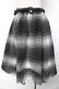 画像2: axes femme / シャギーチェックイレヘムスカート  紺 Y-25-11-01-146-AX-SK-SZ-ZY (2)