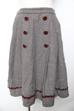 画像1: axes femme / ダブル釦サイドプリーツスカート   Y-25-11-01-147-AX-SK-SZ-ZY