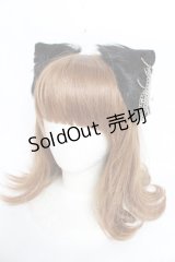 NOVESSEL / クロスチェーンリングピアス付き猫耳ヘアピン  黒 Y-25-11-01-022-PU-ZA-SZ-ZY