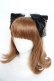 画像1: NOVESSEL / クロスチェーンリングピアス付き猫耳ヘアピン  黒 Y-25-11-01-022-PU-ZA-SZ-ZY (1)