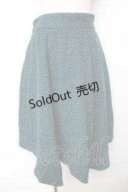 画像1: axes femme / 千鳥イレヘムスカート  グリーン Y-25-11-01-148-AX-SK-SZ-ZY