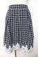 画像1: axes femme POETIQUE / 裾レースツイードスカート M 紺 Y-25-11-01-150-AX-SK-SZ-ZY (1)