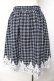 画像2: axes femme POETIQUE / 裾レースツイードスカート M 紺 Y-25-11-01-150-AX-SK-SZ-ZY (2)