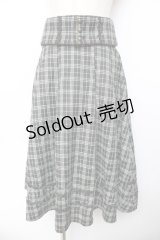 axes femme / ベルト付チェック柄タックスカート F グリーン Y-25-11-01-151-AX-SK-SZ-ZY
