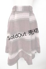 axes femme / チェックフレアスカート  赤 Y-25-11-01-152-AX-SK-SZ-ZY