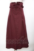 axes femme / センタープリーツロングスカート  ワイン Y-25-11-01-153-AX-SK-SZ-ZY