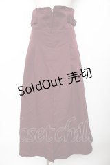 axes femme / センタープリーツロングスカート  ワイン Y-25-11-01-153-AX-SK-SZ-ZY