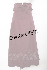 axes femme / センタープリーツロングスカート  ワイン Y-25-11-01-153-AX-SK-SZ-ZY