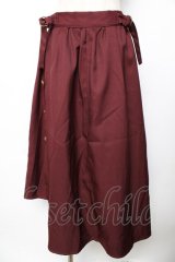 axes femme / サイド釦アシンメトリースカート M ワイン Y-25-11-01-154-AX-SK-SZ-ZY
