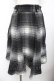 画像1: axes femme / シャギーチェックイレヘムスカート M 黒 Y-25-11-01-156-AX-SK-SZ-ZY (1)