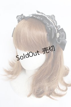 画像1: MA*RS / ふりふりヘッドドレスカチューシャ  黒 Y-25-11-01-027-EL-AC-SZ-ZY