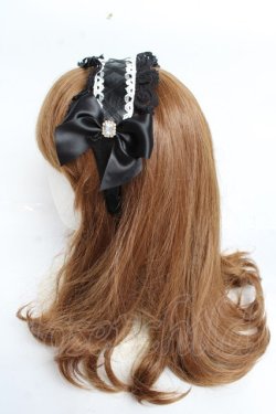 画像2: MA*RS / ふりふりヘッドドレスカチューシャ  黒 Y-25-11-01-027-EL-AC-SZ-ZY