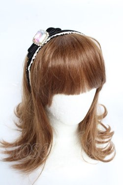 画像1: Rose Marie seoir / ビジューリボンカチューシャ  オーロラ Y-25-11-01-029-EL-AC-SZ-ZY