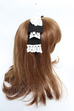 画像3: Angelic Pretty / シフォンレース羽根リボンカチューシャ  黒 Y-25-11-01-030-AP-AC-SZ-ZY