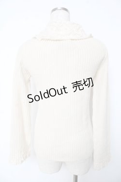 画像2: axes femme / レースネックニットトップス  キナリ Y-25-11-01-033-AX-TO-SZ-ZY