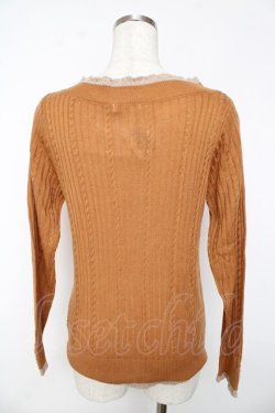 画像2: axes femme / 配色ニット  キャメル Y-25-11-01-035-AX-TO-SZ-ZY