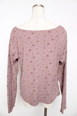 画像2: axes femme / 小花プリントリブインナー M ピンク Y-25-11-01-038-AX-TO-SZ-ZY