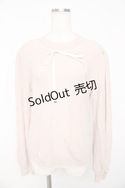 画像1: axes femme / リボン通しニット  ピンク Y-25-11-01-039-AX-TO-SZ-ZY