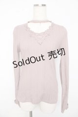 axes femme / チョーカーデザインリブカット  ピンク Y-25-11-01-041-AX-TO-SZ-ZY