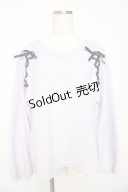 画像1: axes femme / レースアッププルオーバー F ラベンダー Y-25-11-01-043-AX-TO-SZ-ZY