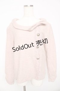 axes femme / ボタン付きニット  ピンク Y-25-11-01-045-AX-TO-SZ-ZY