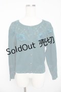 axes femme / レース切替モチーフ付カーディガン M グリーン Y-25-11-01-046-AX-TO-SZ-ZY