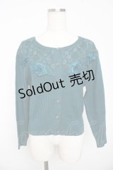 axes femme / レース切替モチーフ付カーディガン M グリーン Y-25-11-01-046-AX-TO-SZ-ZY