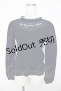 axes femme POETIQUE / 雪の結晶刺繍ニットプルオーバー  紺 Y-25-11-01-047-AX-TO-AS-ZY