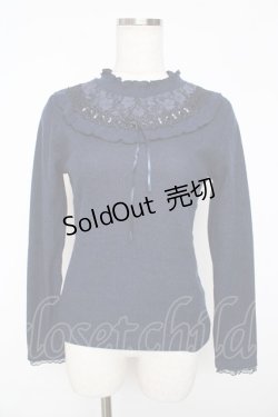 画像1: axes femme / ヨーク切り替えインナープルオーバー  紺 Y-25-11-01-049-AX-TO-AS-ZY