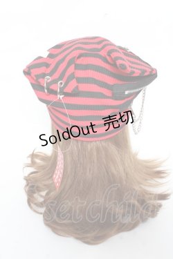 画像3: ACDC RAG / 冥闇ネコミミクロスハット  赤×黒 Y-25-11-05-038-PU-AC-SZ-ZY