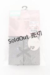 m petit by misako / AMフロントリボンタイツ L-LL 中黒 Y-25-11-05-006-LO-ZA-SZ-ZY